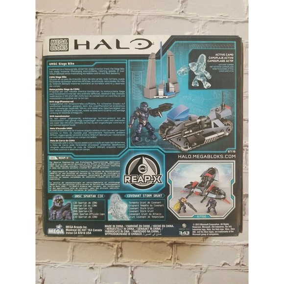Mega Bloks Halo UNSC Siege Bike 72pc Set #97116 REAP-X New Sealed Box - Picture 2 of 6